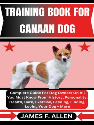 cover image of TRAINING BOOK FOR CANAAN DOG